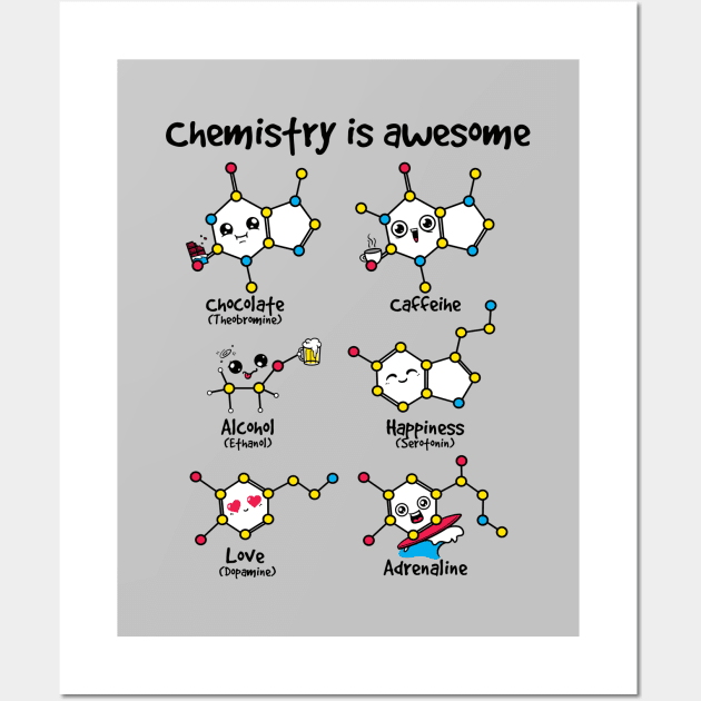 chemistry is awesome Wall Art by NemiMakeit